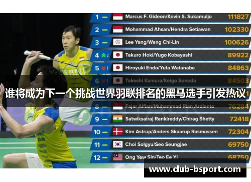 谁将成为下一个挑战世界羽联排名的黑马选手引发热议